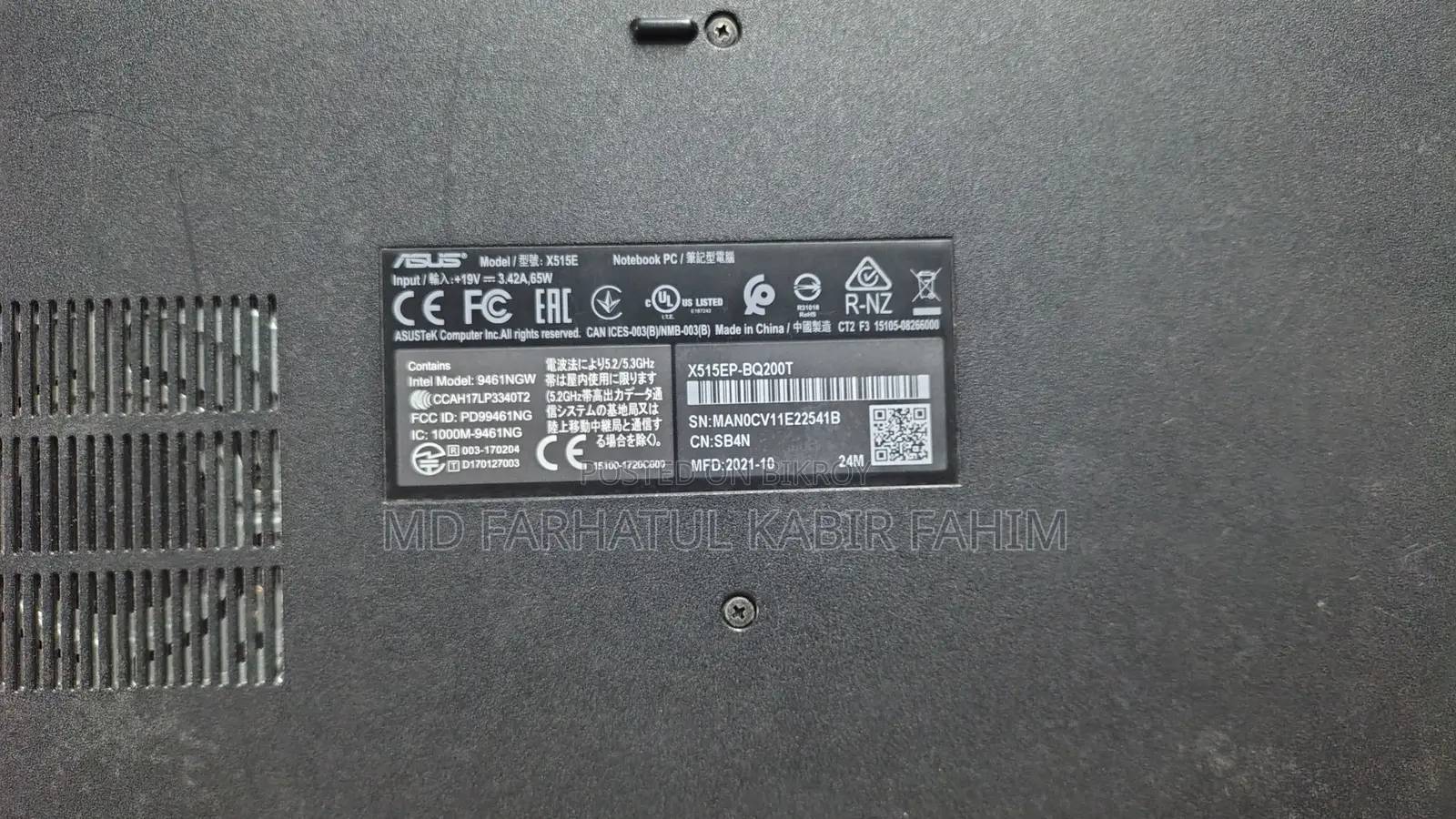 Laptop ASUS 8GB Intel Core I5 SSD 512GB