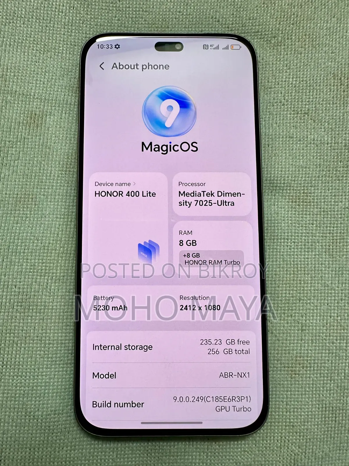 New Honor 400 Lite 256 GB Silver