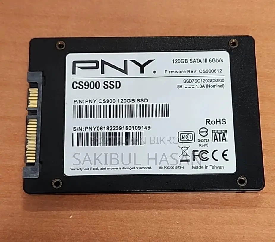 Pny Cs900 120gb Sata + Adata 4gb Ddr3l 1600mhz Laptop Ram