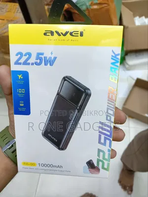 AWEI PA‐90 10000mAh 22.5W Fast Charging Digital Display Power Bank