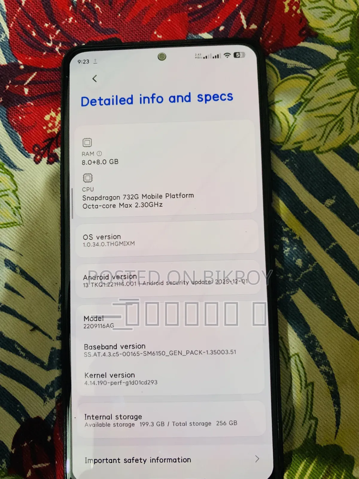 Xiaomi Redmi Note 12 Pro 4G 256 GB Blue
