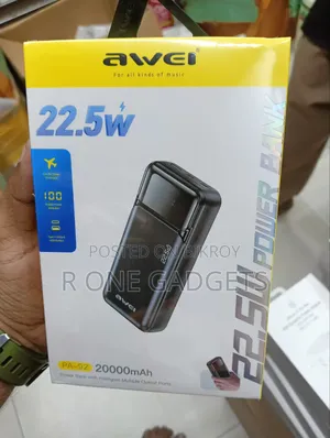 AWEI PA‐90 20000mAh 22.5W Fast Charging Digital Display Power Bank