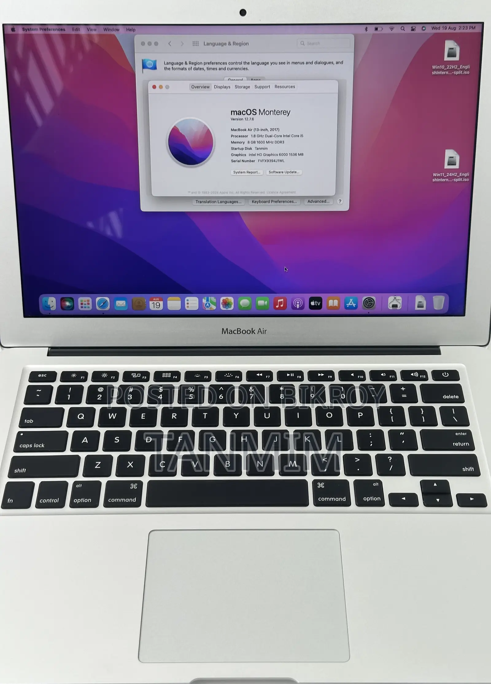 New Laptop Apple MacBook Air 2017 8GB Intel Core I5 SSD 256GB