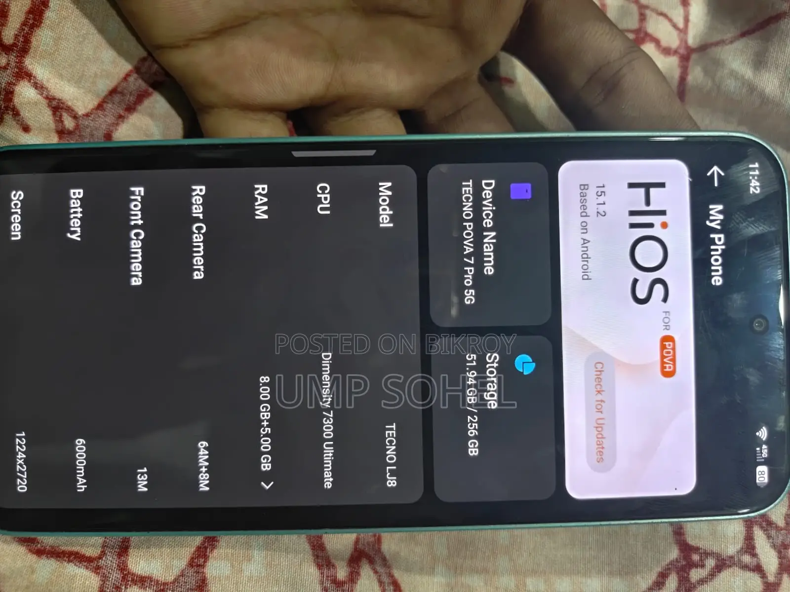 Tecno Pova 7 Pro 5G 256 GB Blue