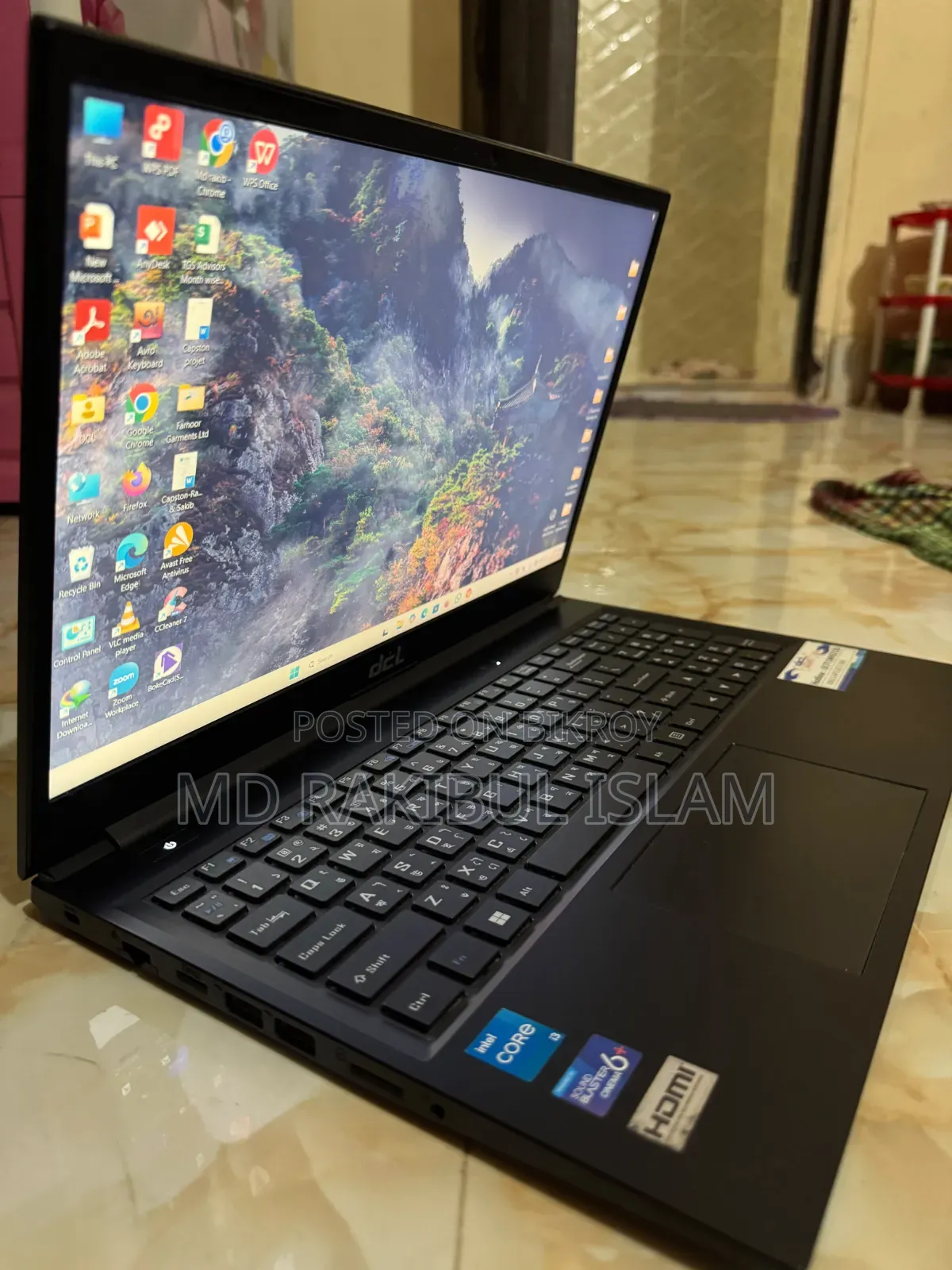 Laptop 8GB Intel Core I3 HDD+SSD 512GB