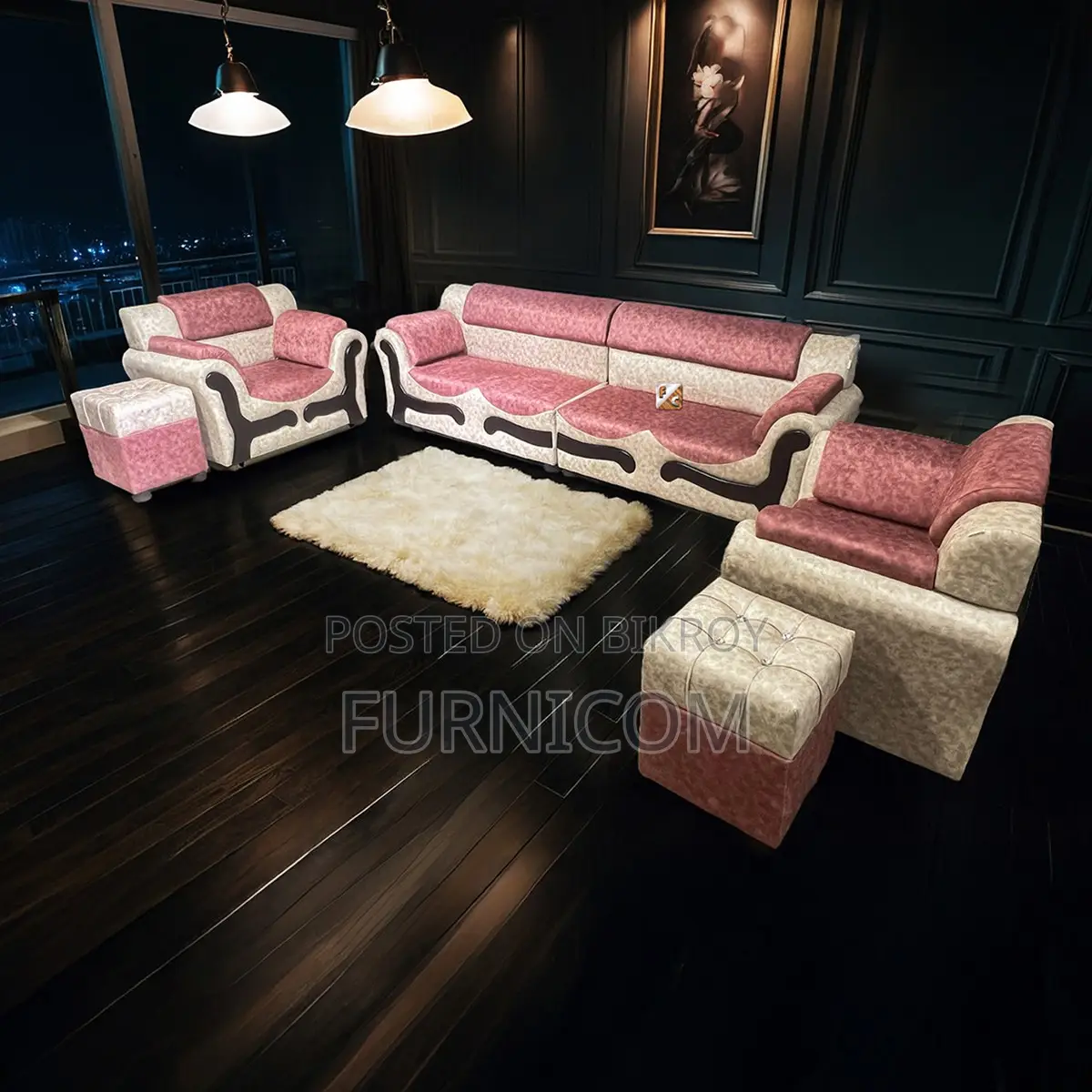 2+2+1+1 Seater Sofa Set With 2 Tool