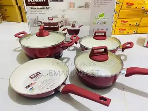 Kiam 7 Piece Ceramic Coating Granite Non Stick Cookware Set (Induction