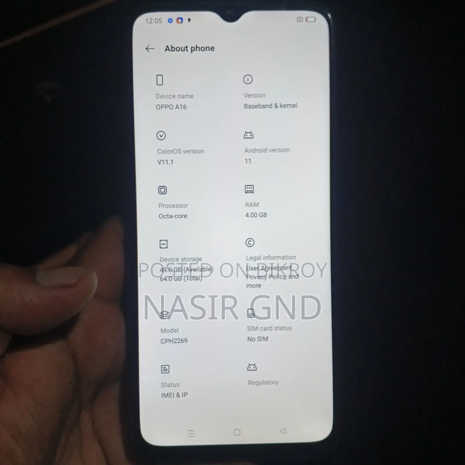 Oppo A16 64 GB Black