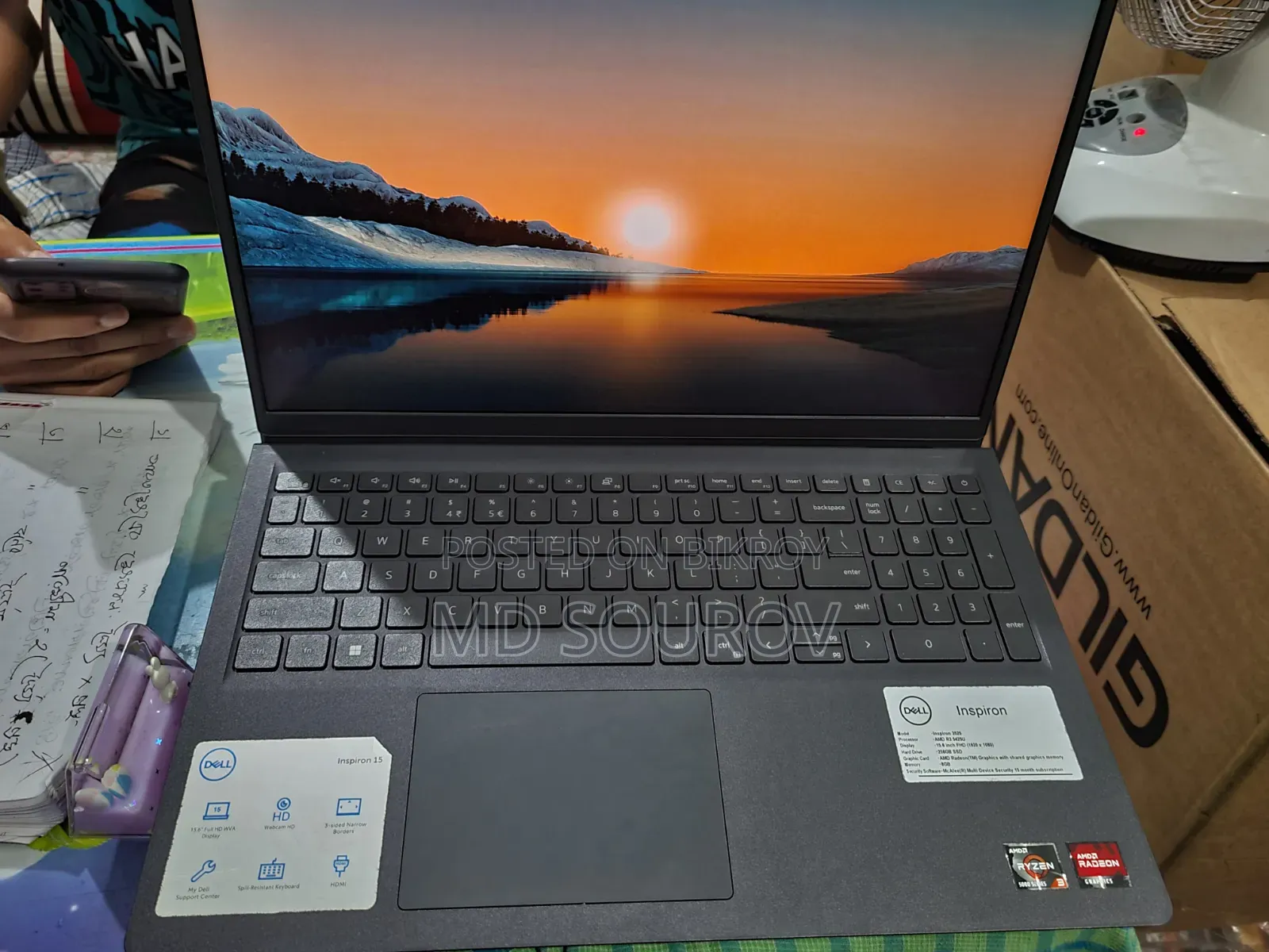 Laptop Dell Inspiron 15 8GB AMD Ryzen 3 SSD 256GB