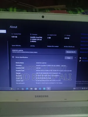 Laptop Samsung 8GB Intel Core i7 SSD 256GB