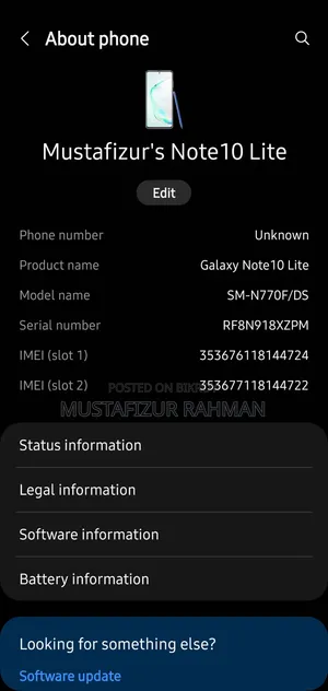 Samsung Galaxy Note 10 Lite 128 GB Yellow