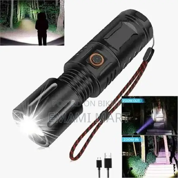 High Powered Multi Purpose Zoomable Strong Light T40 Led Flashlight Us
