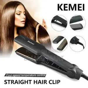 Kemei Km-329 Professional Electronic Hair Straightener (Black) - Hair 