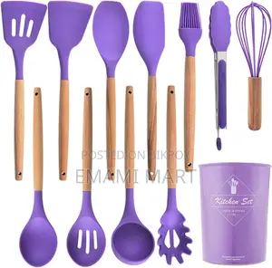 Spoon Set 12-Piece Silicone Kitchen Cooking and Baking Utensils Set