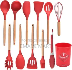 Spoon Set 12-Piece Silicone Kitchen Cooking Utensils Set