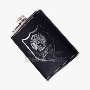 Smart Water Bottle – Premium Leather Wrapped Hip Flask