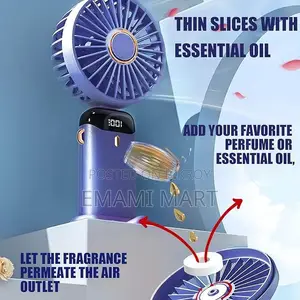 Hand Held Fan,Portable Handheld USB Rechargeable Fans with 5 Speeds