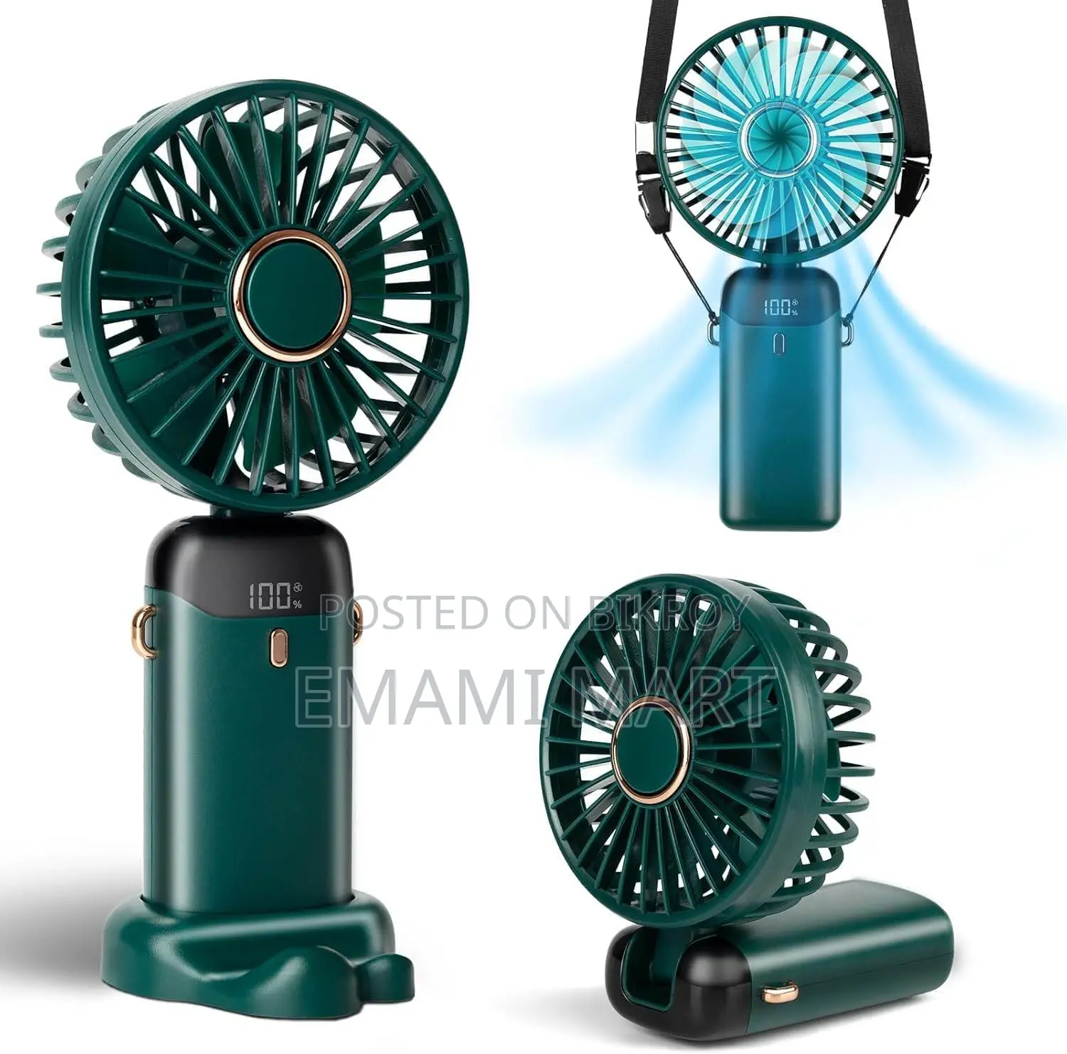 Hand Held Fan,Portable Handheld USB Rechargeable Fans with 5 Speeds