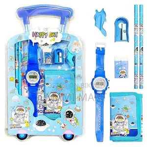 7 Pcs Stationery Set Toy for Kids - School Supply Kit with Pencil, Era