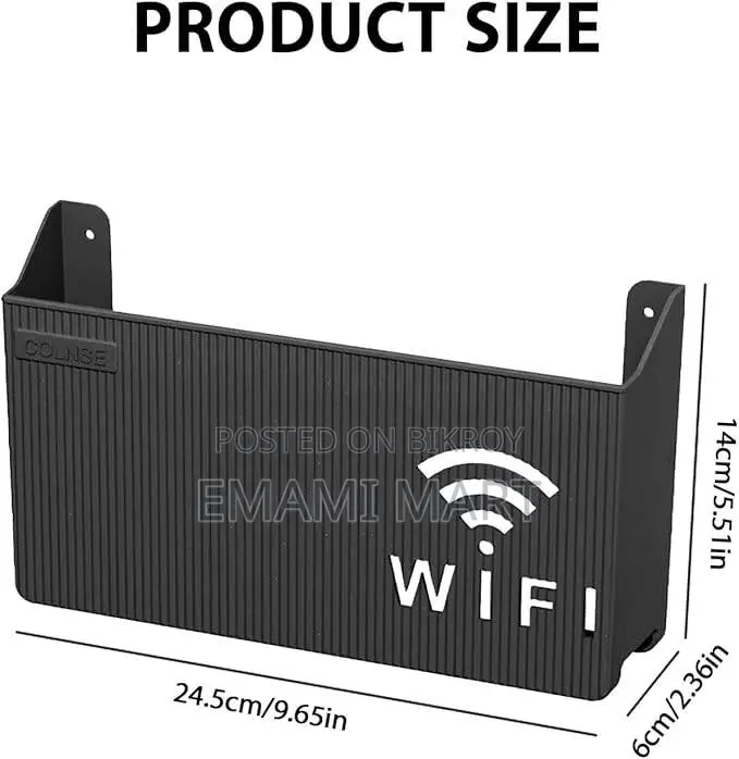 WiFi Router Storage Box,Wall Mount,Living Room TV Wall Storage Rack Se