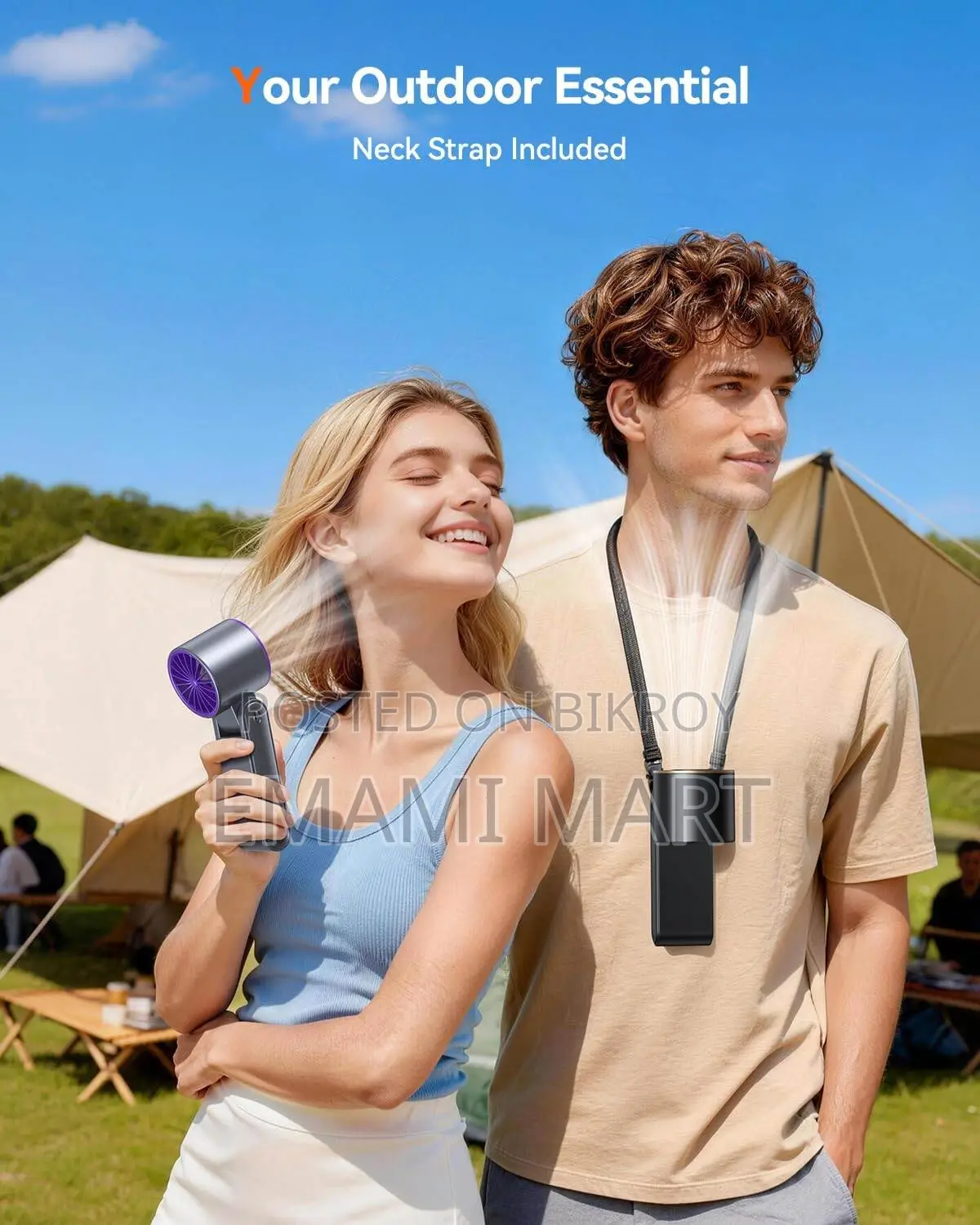Portable Handheld Turbo Fan, 100 Speed Settings, 24-Hour Cooling Time