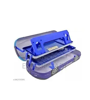 Createamity Car Shape Pencil Box with Book Reading Stand and Three Lev