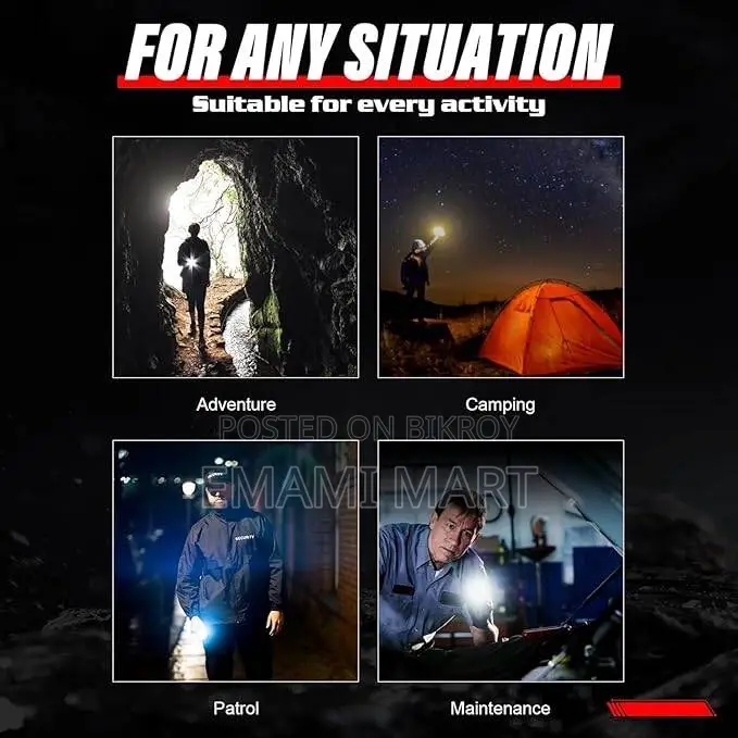 LED Tactical Portable Flashlight Light - 200000 High Lumens