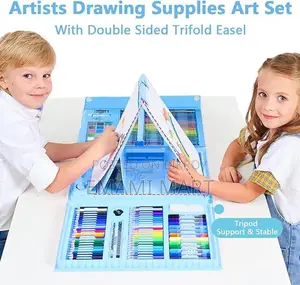 208pcs Art Supplies Kit for Painting,Drawing Art Kit for Kids with Dou