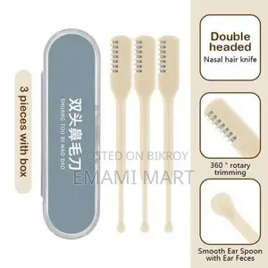 3pcs Manual Nose Hair Trimmer Double Head Nostril Cleaning Safety Prot