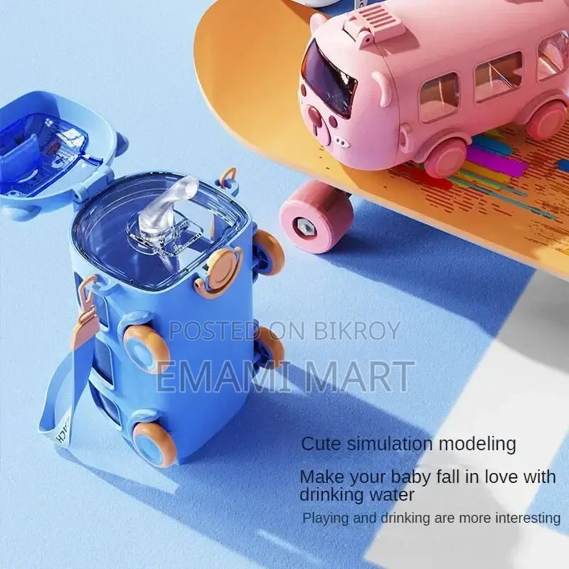 Fun Kids’ Water Bottle With Movable Wheels | Leak-Proof, BPA-Free, And