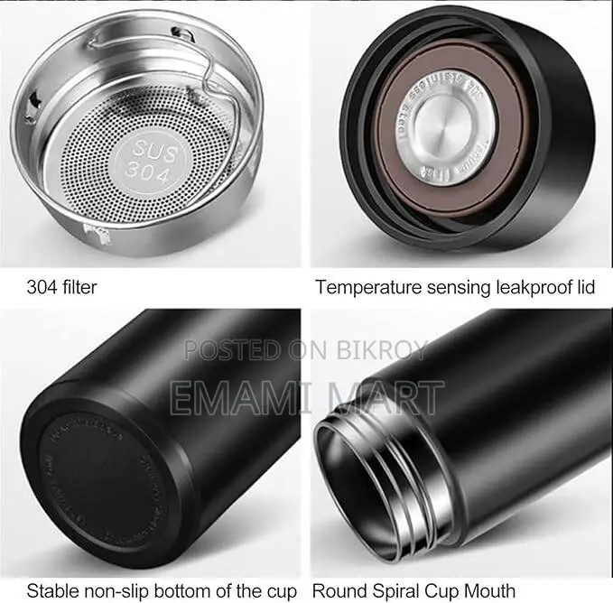 Insulating Pot Smart Cup Stainless Steel LED Digital Smart Vacuum Cup 