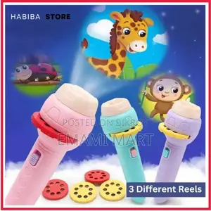 Mini Projector Torch Kids Flashlight Story book Educational Light-up T