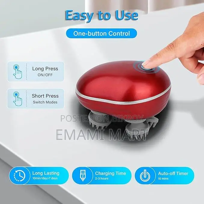 Scalp Head Hair Massager Electric Health Care Antistress Relax Body Ma