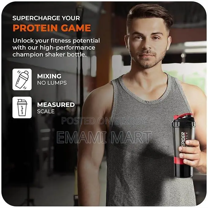Active 100 Protein Shaker Bottle 500ml With Extra Compartment - Gym Sh