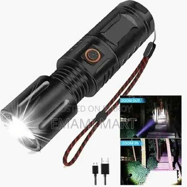 High Powered Multi Purpose Zoomable Strong Light T40 Led Flashlight Us