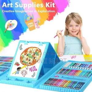 208pcs Art Supplies Kit for Painting,Drawing Art Kit for Kids with Dou