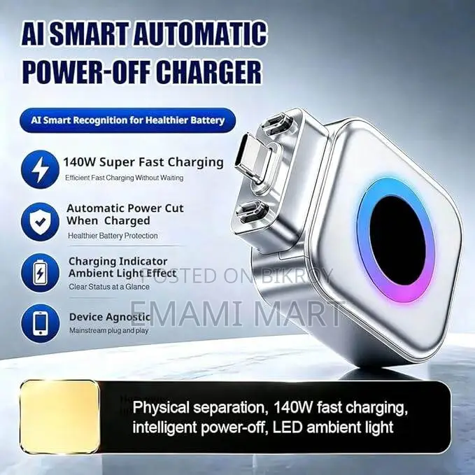 Auto Power-Off Charging Adapter, 140W Auto Cut-Off Charger Protector w