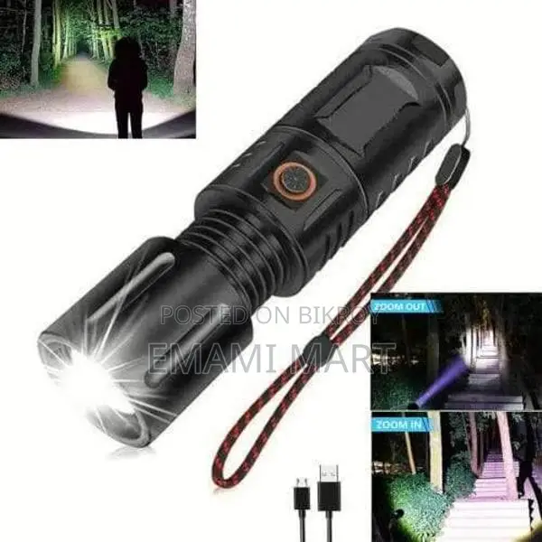 High Powered Multi Purpose Zoomable Strong Light T40 Led Flashlight Us