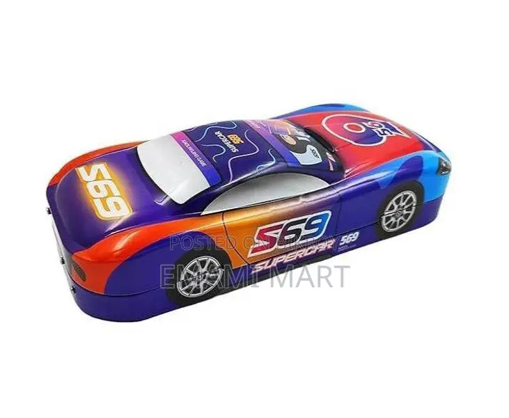 Createamity Car Shape Pencil Box with Book Reading Stand and Three Lev
