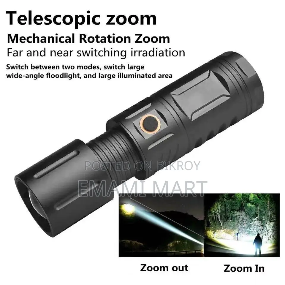 High Powered Multipurpose Flashlight - Whixant 2000 High Lumen Type-C 