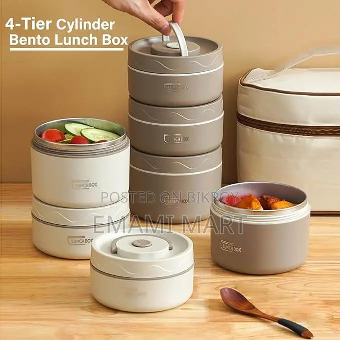 Portable Insulated Lunch Containers With Bag, Separate Stackable Lunch