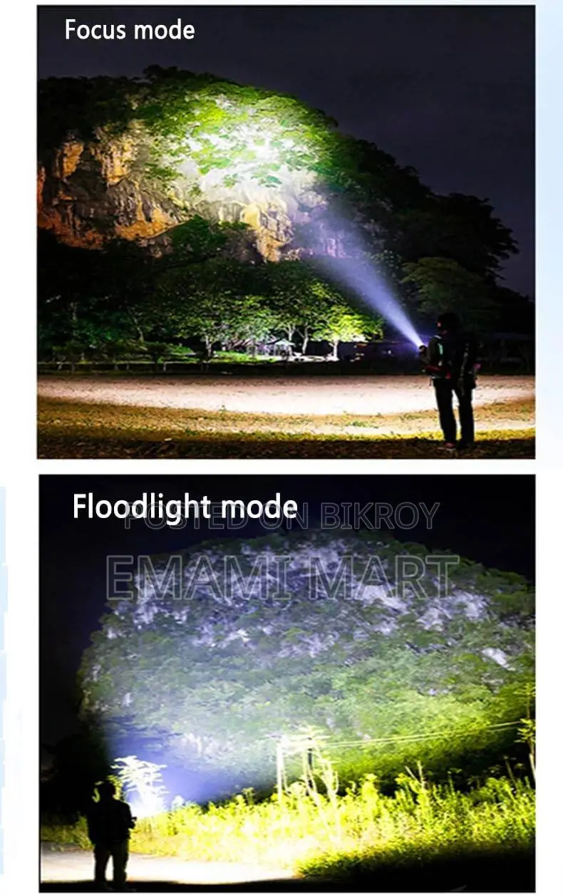 5000 Lumen Rechargeable Tactical Flashlight,XHP50 LED for Hiking Hunti