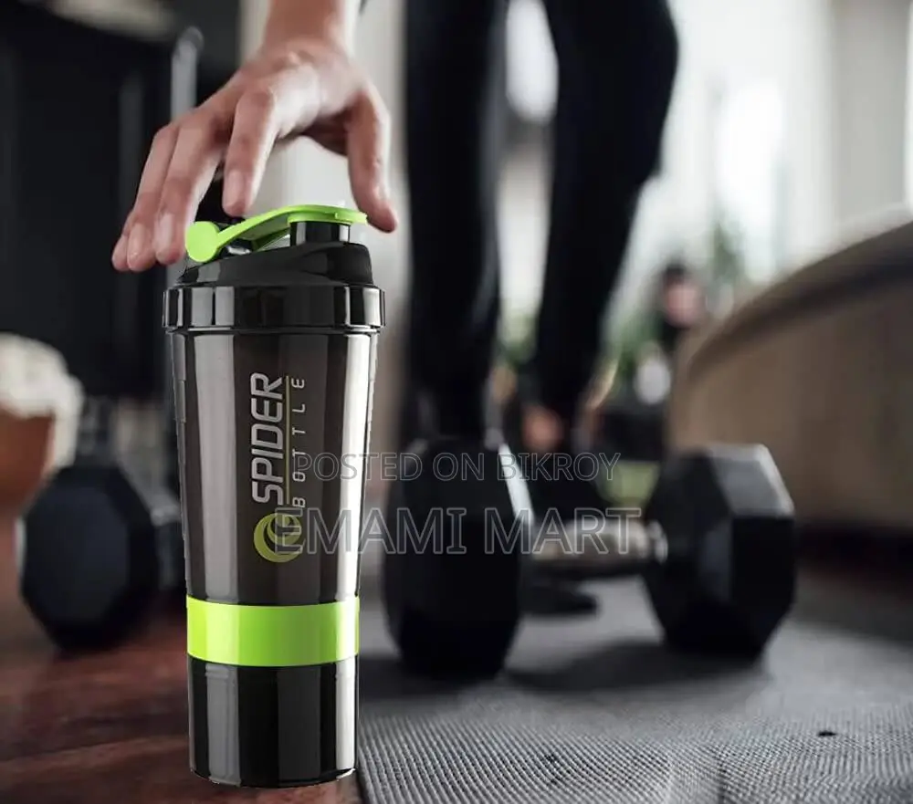 Protein Shaker Bottle with 2 Extra Compartment Jars