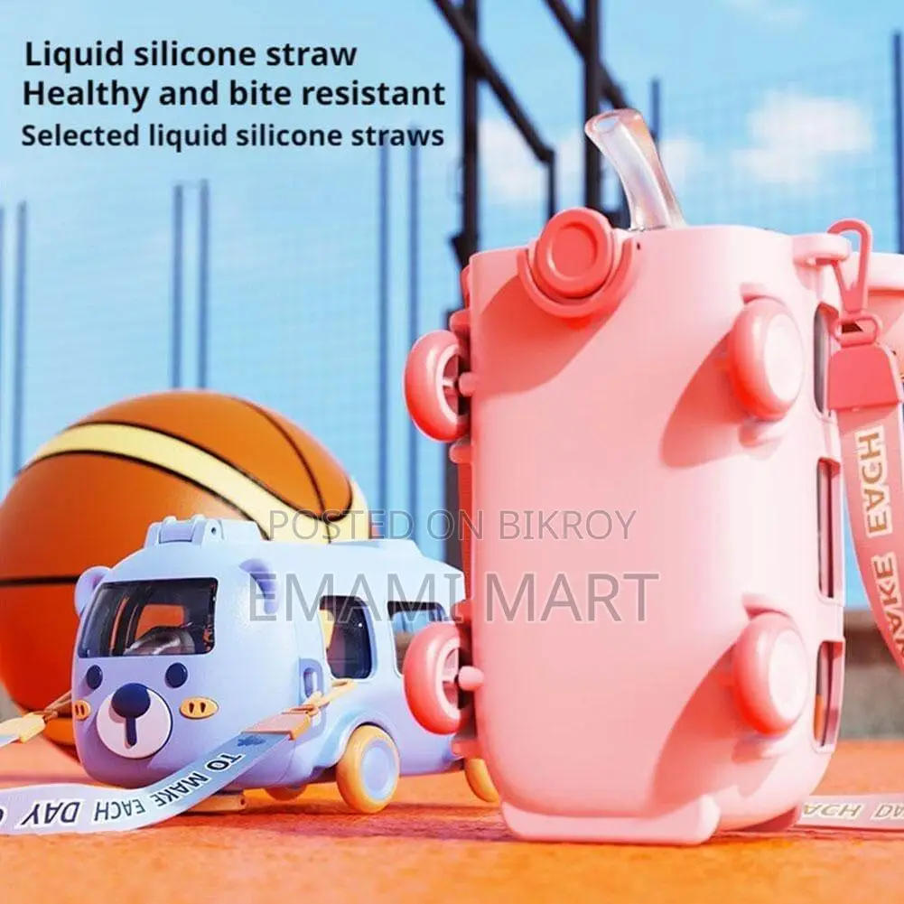 Fun Kids’ Water Bottle With Movable Wheels | Leak-Proof, BPA-Free, And