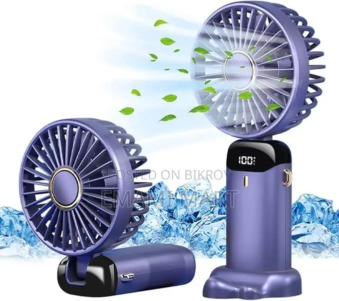 Hand Held Fan,Portable Handheld USB Rechargeable Fans with 5 Speeds