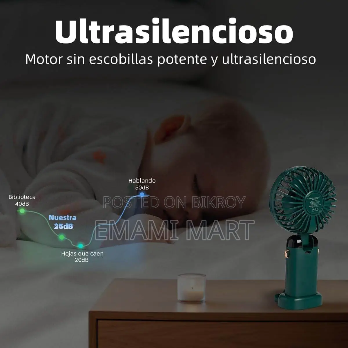 Hand Held Fan,Portable Handheld USB Rechargeable Fans with 5 Speeds