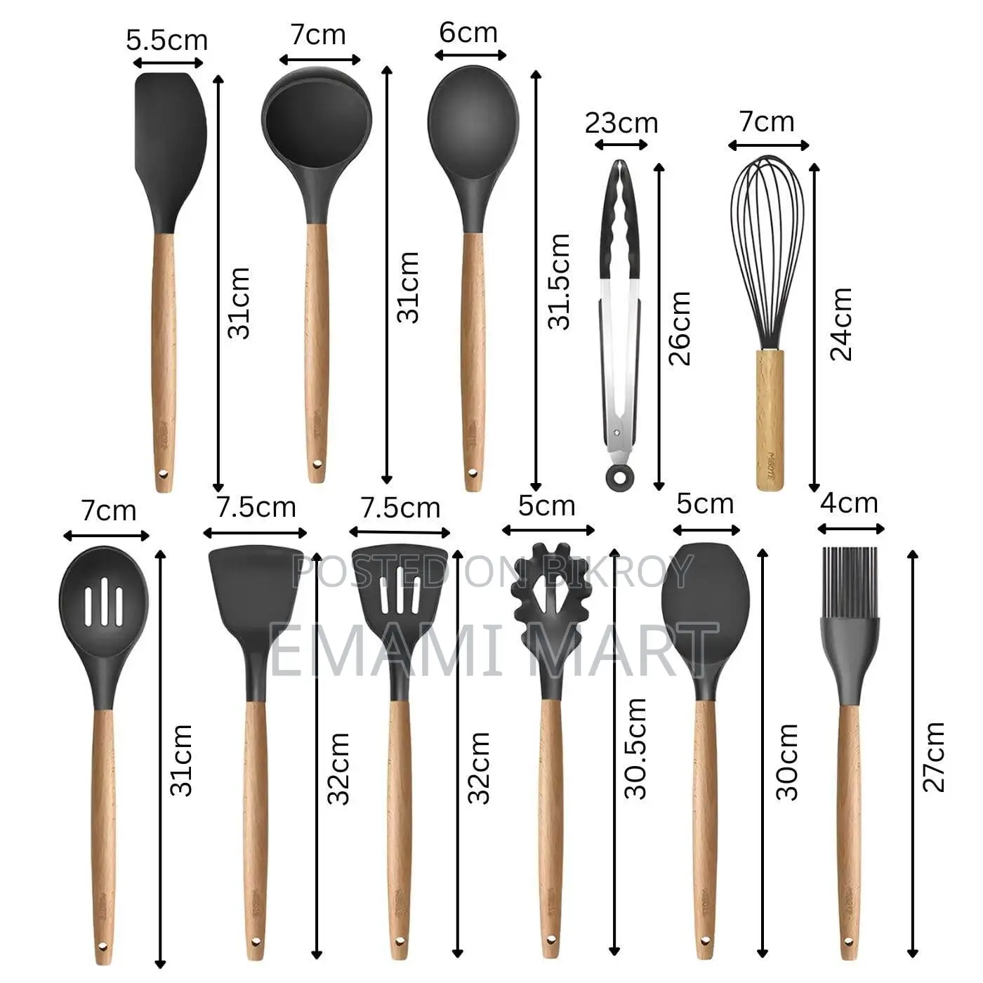12-Piece Silicone Spatula Set – Heat-Resistant, Non-Stick Kitchen Uten