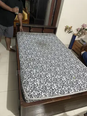 4ft X 6.7ft Single Wooden Bed With Comfortable Mattress
