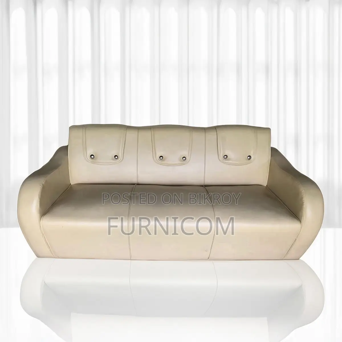 Furnicom Deep Cushioning 3 Seater Sofa for ultimate comfort Living Roo