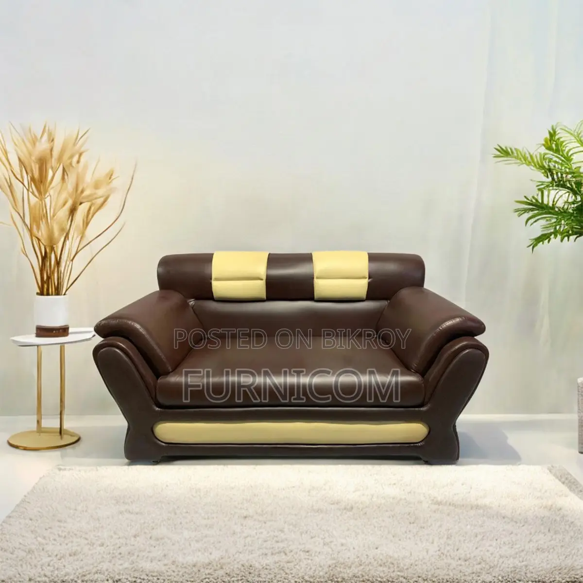 Round Wedge Luxury Sofa Set (2 seater)